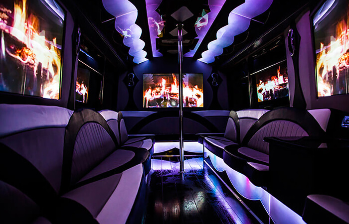chauffeured limo bus